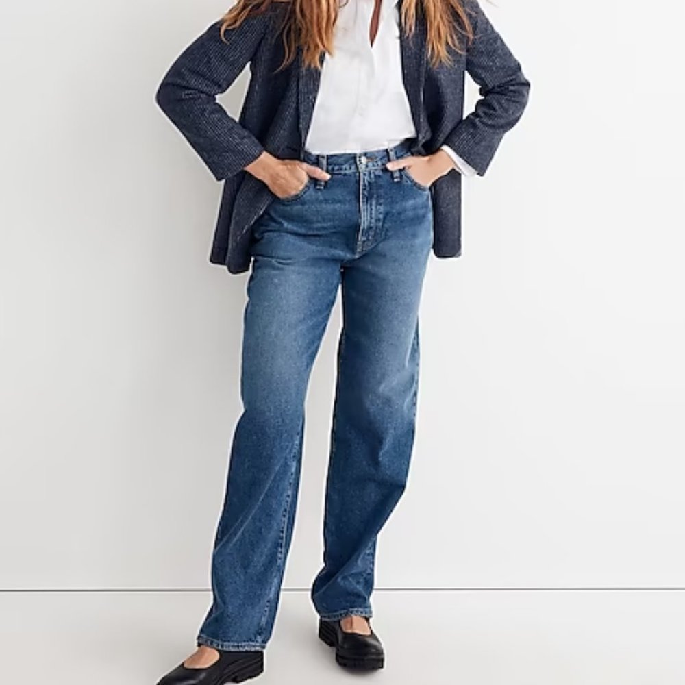 Madewell Baggy Straight Jeans in Firthway Wash - Picture 2 of 9